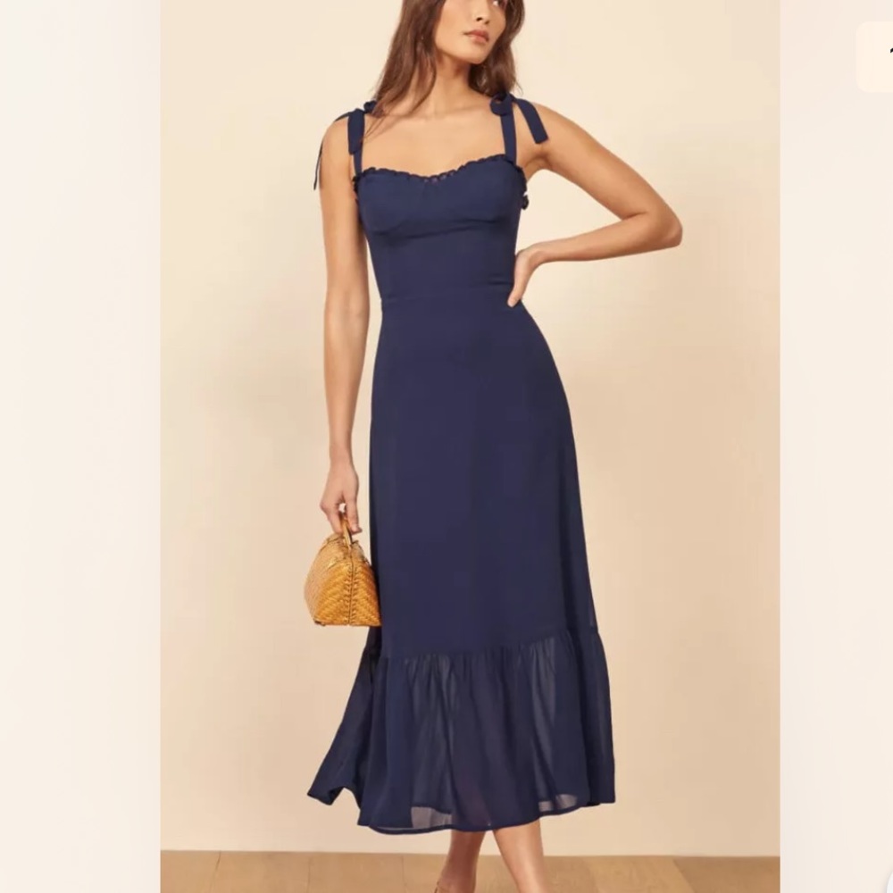 Reformation Navy  Nikita Dress